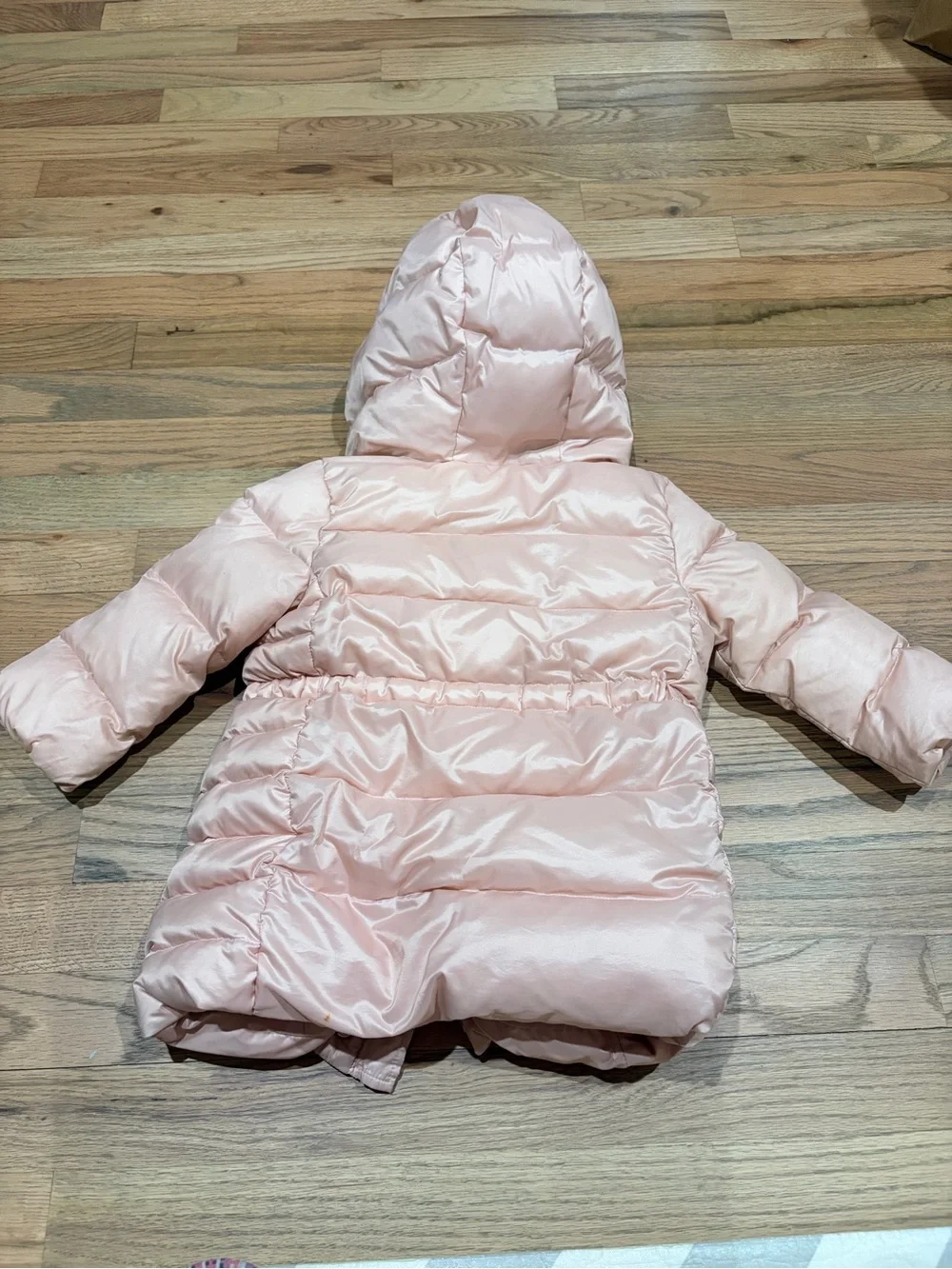 Gap toddler girl light pink half fleece lined warm winter jacket